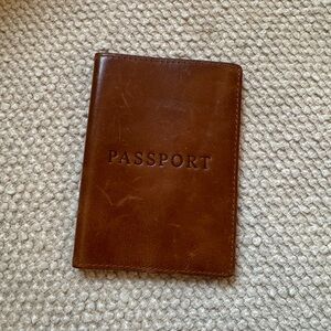 J Crew Brown Leather Passport Holder